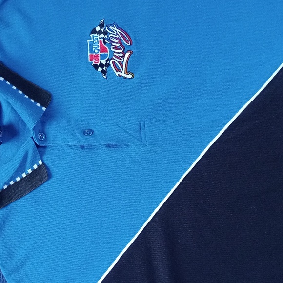Vintage 90s CarQuest Racing Colour Block Polo Shirt Embroidered - Picture 4 of 8
